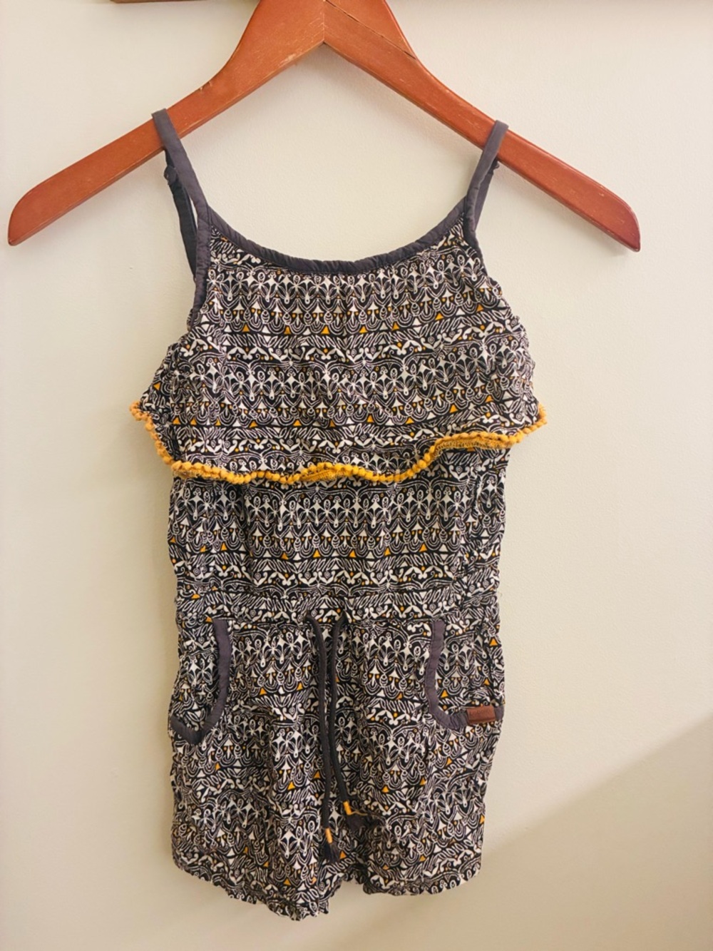 Kids Boboli Printed Ruffle Romper